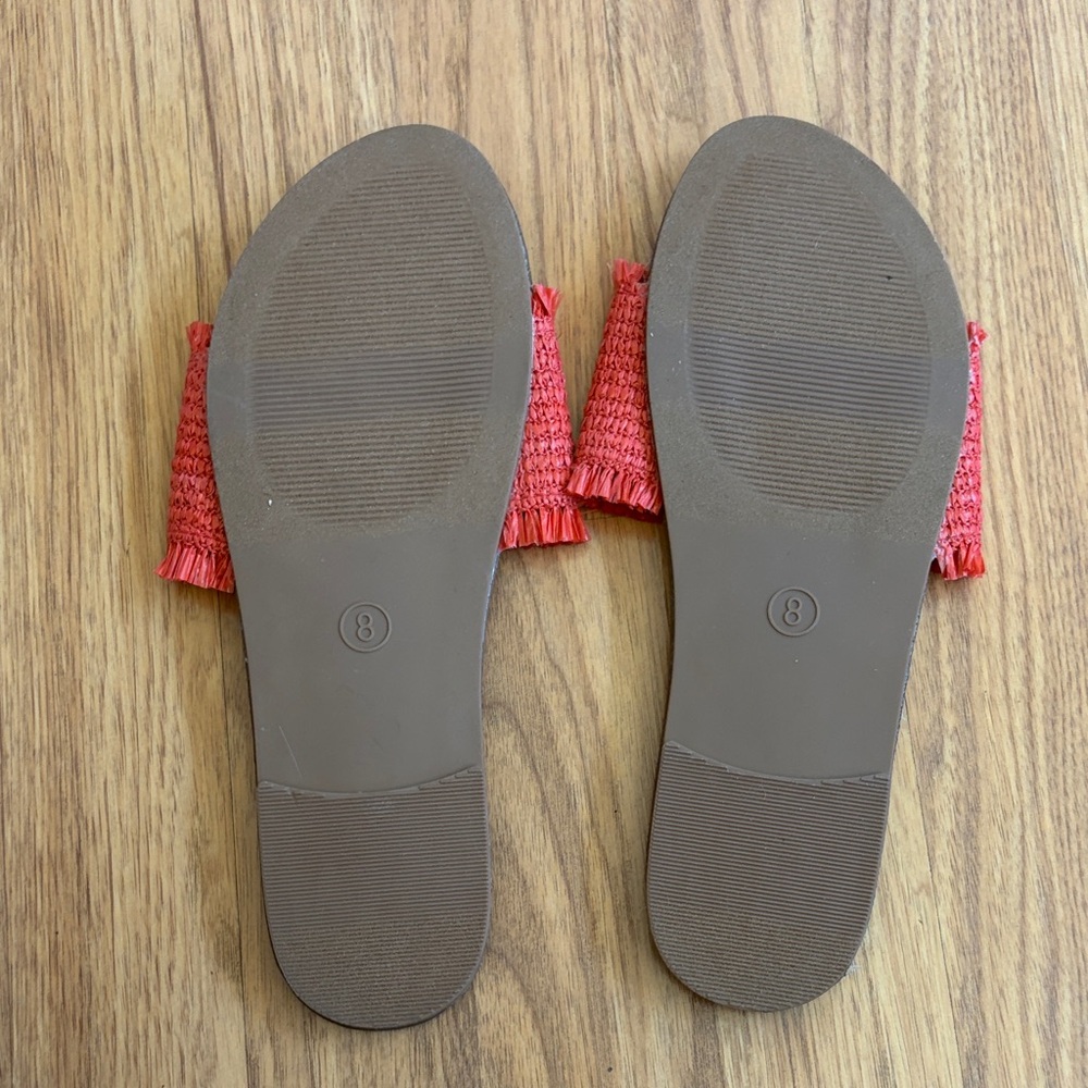 Universal Thread Raffia Slide Sandals Size 8 - Picture 2 of 6